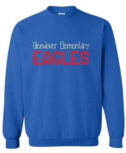 Youth or Adult Glendover Elementary Eagles Gildan Crewneck Sweatshirt (GES)