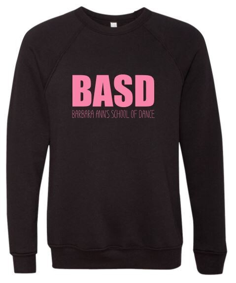 Youth BASD Bella + Canvas Sponge Fleece Raglan Crewneck Sweatshirt (BASD)