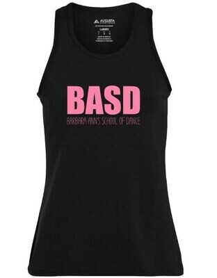 Girls or Ladies BASD Black Racerback Tank (BASD)