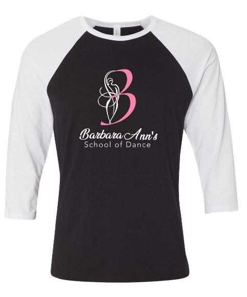 Adult Logo Bella + Canvas Three-Quarter Sleeve Baseball Tee (BASD)