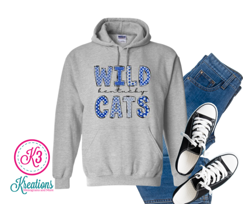 Adult Wildcats Fun Font Sweatshirt
