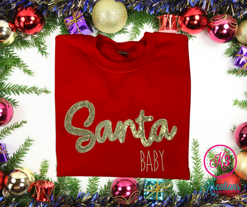 Adult Santa Baby Crewneck Sweatshirt