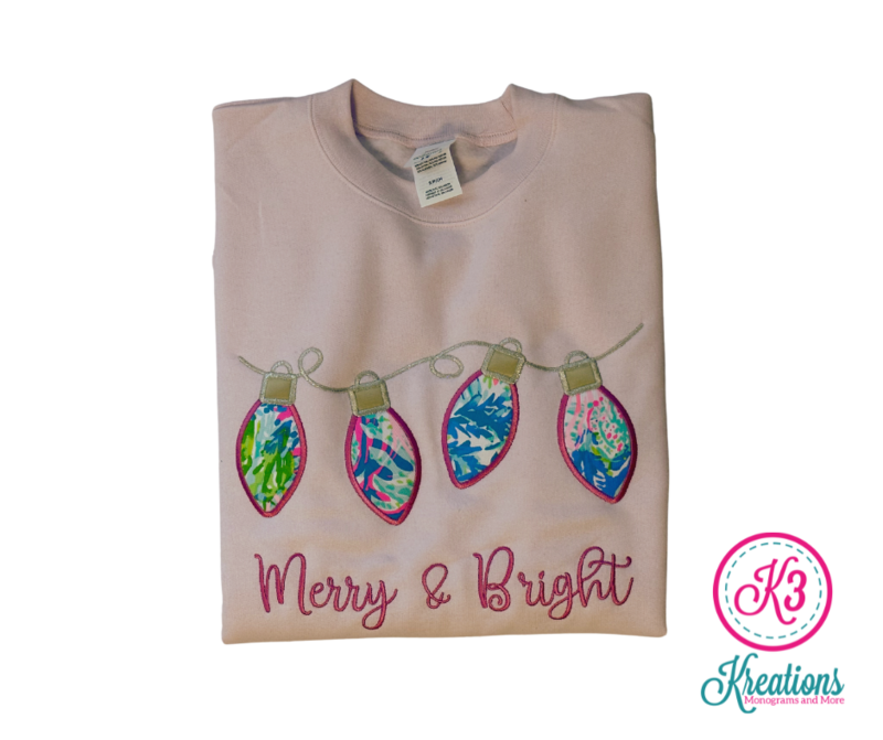 Adult Merry &amp; Bright Crewneck Sweatshirt