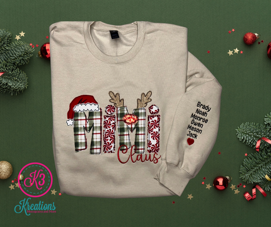Adult Custom Mimi Claus Crewneck Sweatshirt