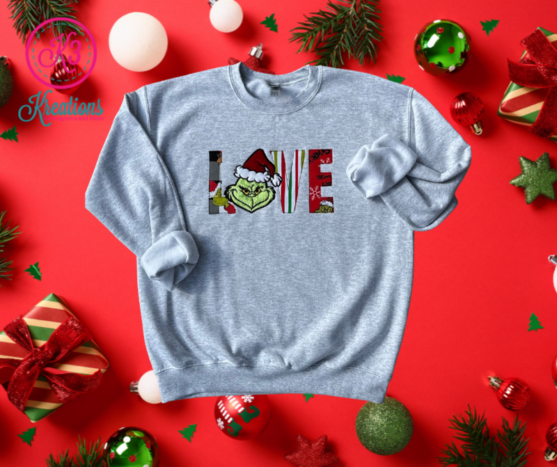 Adult Grinch Love Crewneck Sweatshirt