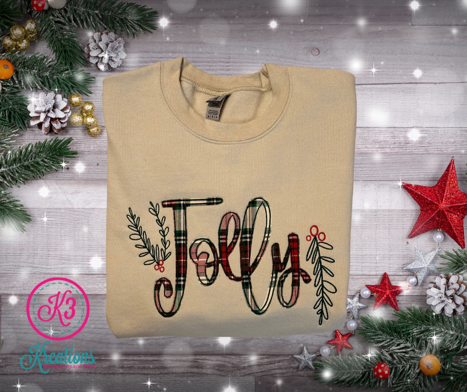 Adult Jolly Applique Crewneck Sweatshirt