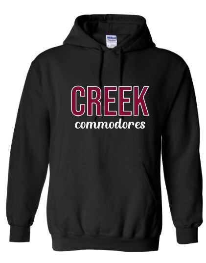 Youth or Adult CREEK commodores Sweatshirt