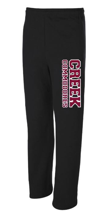 Adult Creek Commodores JERZEES NuBlend Open Bottom Sweatpants