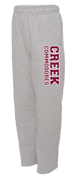 Adult Creek Commodores JERZEES NuBlend Open Bottom Sweatpants