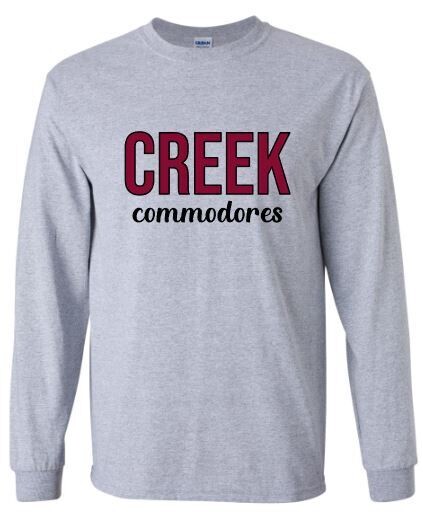 Adult CREEK commodores Long Sleeve Tee (TCMSD)