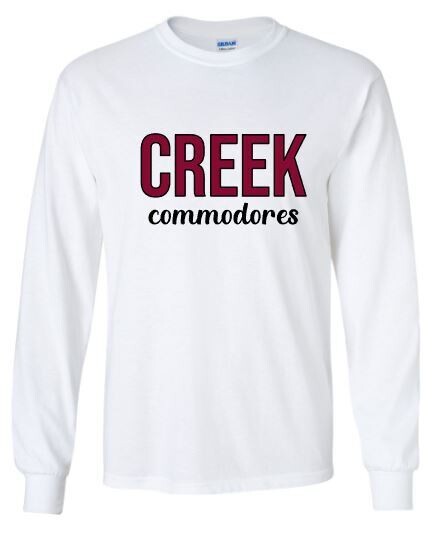 Adult CREEK commodores Long Sleeve Tee (TCMSD)