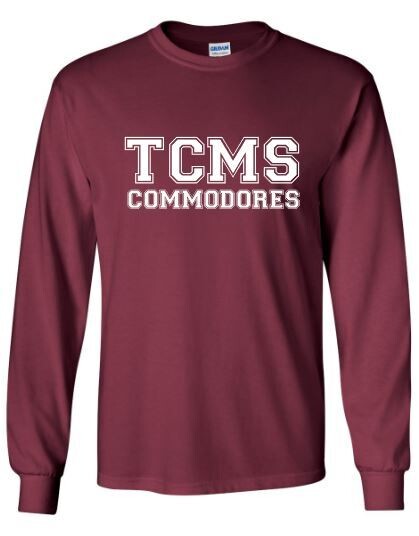 Adult TCMS Commodores Long Sleeve Tee