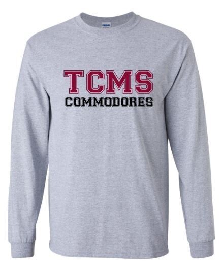 Youth TCMS Commodores Long Sleeve Tee (TCMSD)