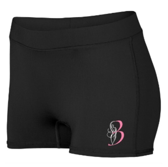 Girls or Ladies Logo Black Shorts (BASD)