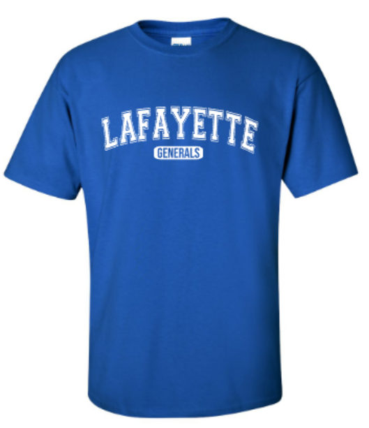Adult Lafayette Generals Short or Long Sleeve Tee 