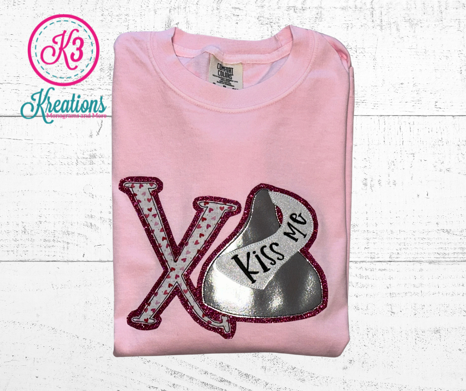 Adult Kiss Me Comfort Colors Short or Long Sleeve Tee