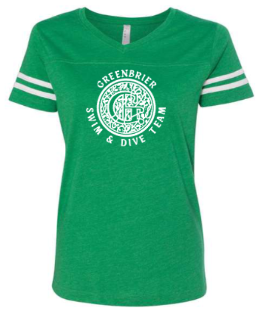 Ladies LAT Jersey with Choice of Greenbrier Logo