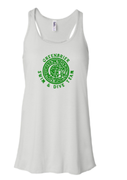 Ladies Bella + Canvas Flowy Tank with Choice of Greenbrier Logo