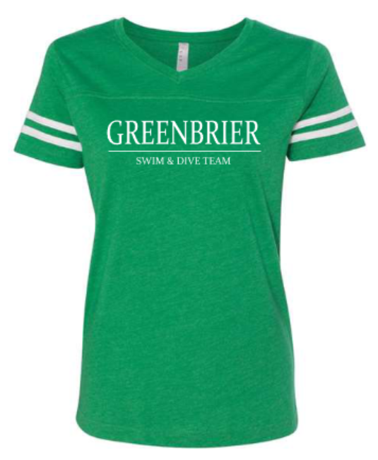Ladies LAT Jersey with Choice of Greenbrier Logo