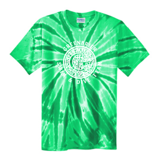 Short Sleeve Tie-Dye T-shirt with Choice of Greenbrier Logo