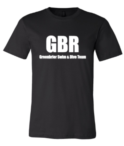 Bella+Canvas Short Sleeve Black Out Tee with Choice of Greenbrier Logo