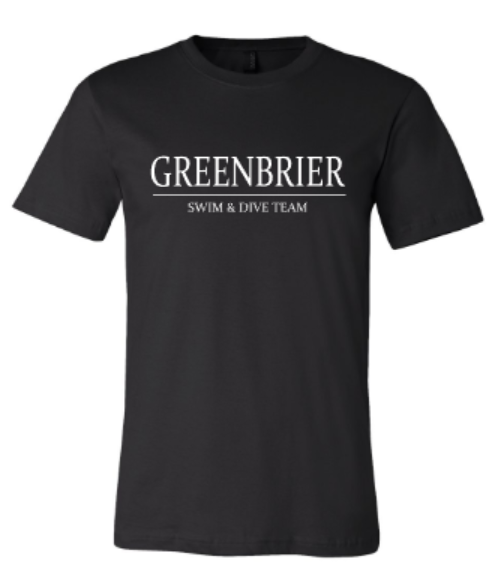 Bella+Canvas Short Sleeve Black Out Tee with Choice of Greenbrier Logo