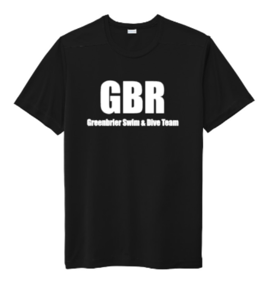 Sport-Tek Posi-UV Short Sleeve Black Out Tee with Choice of Greenbrier Logo