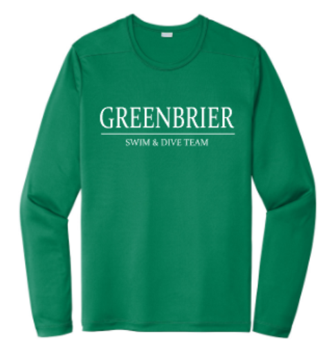 Sport-Tek Posi-UV Long Sleeve Tee with Choice of Greenbrier Logo