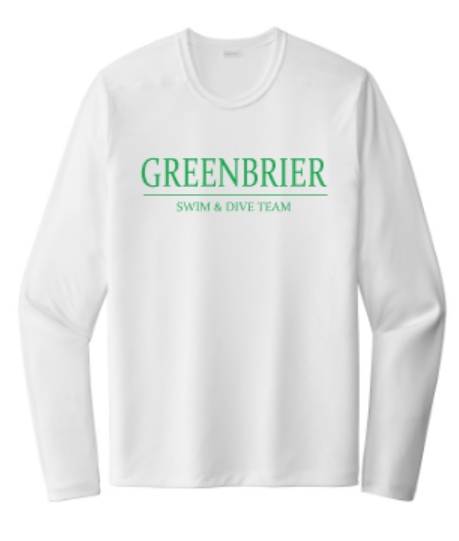 Sport-Tek Posi-UV Long Sleeve Tee with Choice of Greenbrier Logo