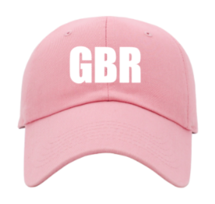 Pink Hat with Choice of Greenbrier Logo - Regular or Distressed