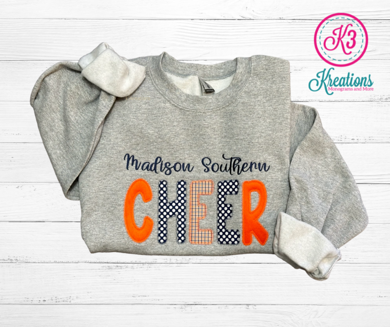 Adult Madison Southern Cheer Embroidered Crewneck Sweatshirt
