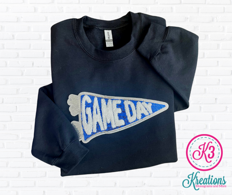 Adult Game Day Chenille Patch Sweatshirt