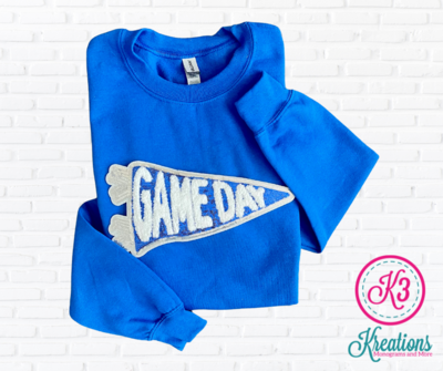 Adult Game Day Chenille Patch Sweatshirt