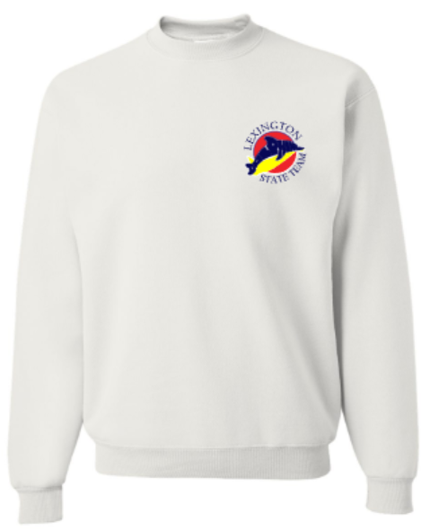 Adult Left Chest Embroidered Lexington Dolphins State Team NuBlend® Crewneck Sweatshirt (LEXD)