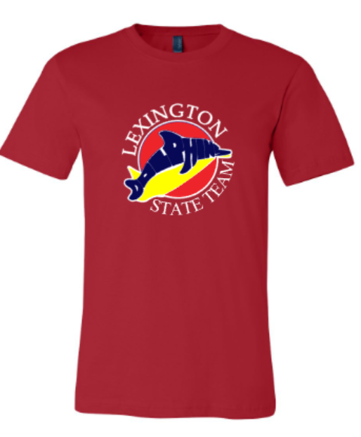 Youth or Adult Lexington Dolphins State Team Bella + Canvas Short Sleeve Tee (LEXD)