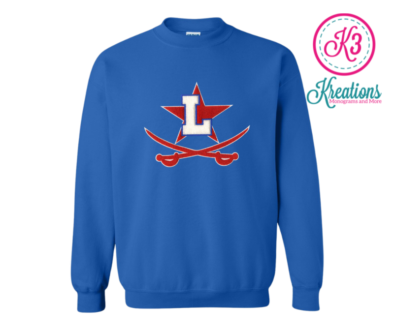 Adult Lafayette Chenille Patch Gildan Sweatshirt (LDT)