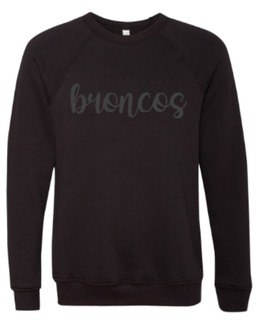 Adult Bella + Canvas broncos Black Sweatshirt