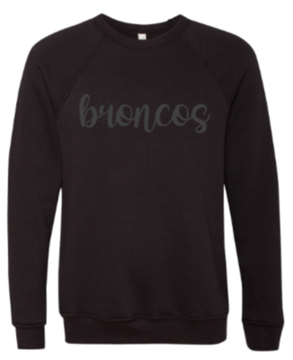 Adult Bella + Canvas broncos Black Sweatshirt (FDG)