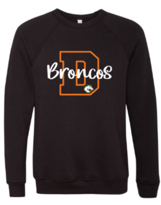 Adult Bella + Canvas D Broncos Mascot Sweatshirt (FDG)
