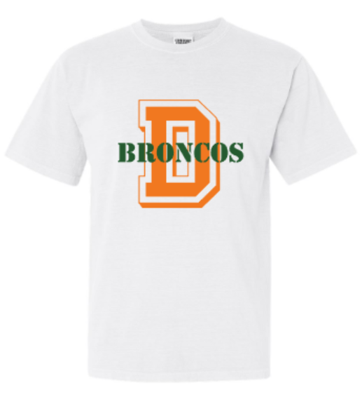 Adult D Broncos Comfort Colors Garment-Dyed Heavyweight Tee