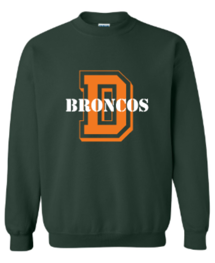 Adult D Broncos Gildan Sweatshirt