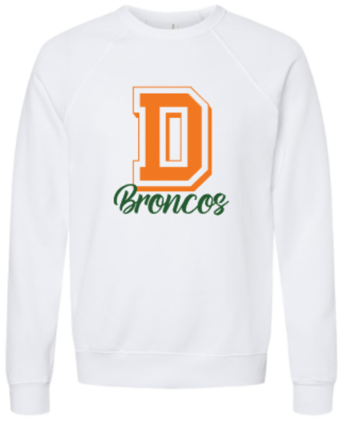 Adult Bella + Canvas D Broncos Sweatshirt