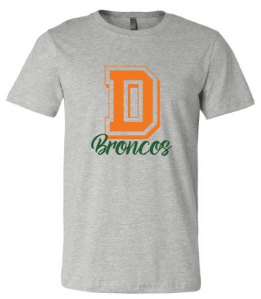 Adult Bella + Canvas D Broncos Tee