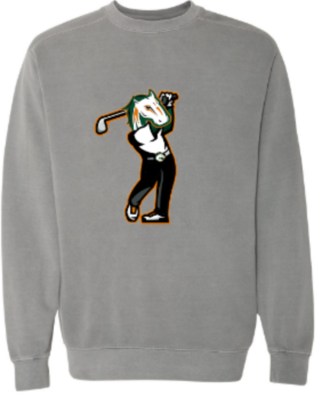 Adult Golf Bronco Comfort Colors Garment-Dyed Sweatshirt (FDG)
