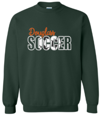 Youth or Adult Embroidered Douglass Soccer Sweatshirt (FDGS)