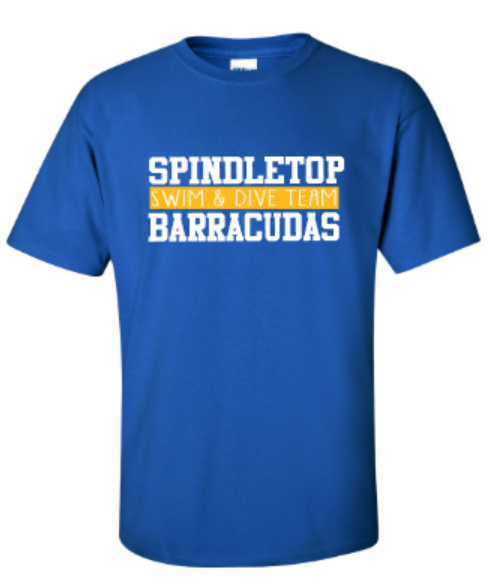 Spindletop Barracudas Swim &amp; Dive Team Gildan Adult Ultra Cotton® Short Sleeve Tee (SSD)