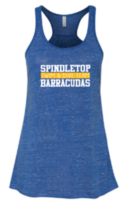 Spindletop Barracudas Swim & Dive Team Bella + Canvas® Women’s Flowy Racerback Tank (SSD)