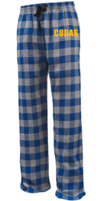 Youth or Adult Cudas Buffalo Check Flannel Pants (SH)