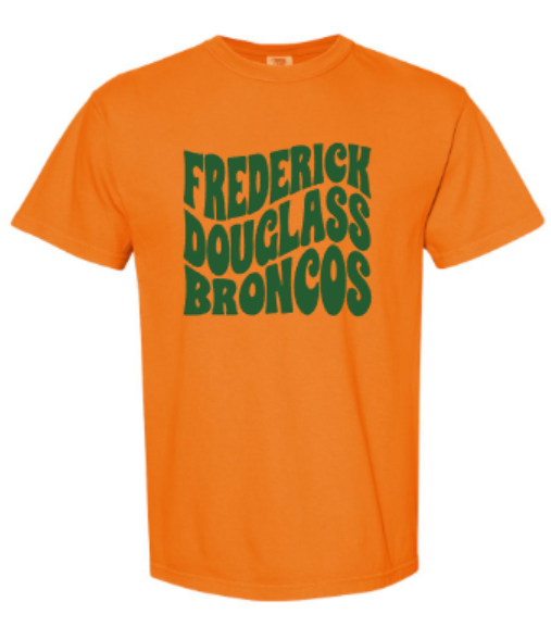 Adult Frederick Douglass Broncos Waved Comfort Colors Garment-Dyed Heavyweight Short Sleeve Tee (FDDT)