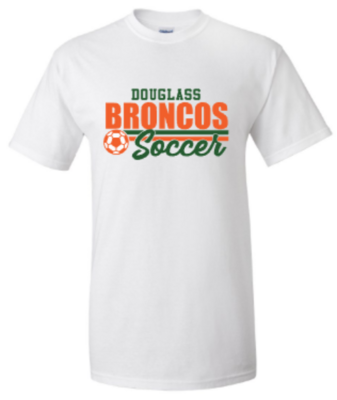 Adult Douglass Broncos Soccer Short or Long Sleeve Tee (FDGS)